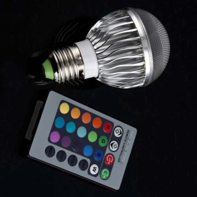 

E27 8W 2 Million Color RGB LED Light Flash Bulb with Remote Control