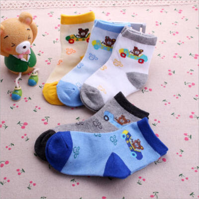 

5 Pairs Baby Boy Girl Cartoon Cotton Soft Socks NewBorn Infant Kids New Socks