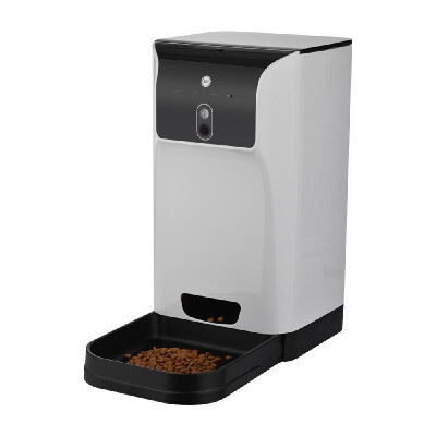 

APP Automatic Pet Feeder CatDog Food Dispenser 6L Storage with Camera Voice Recorder Wifi Connection Compatible for IOSAndroid