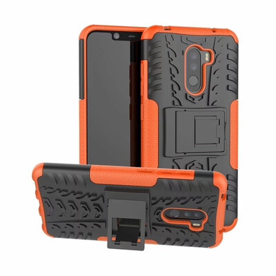 

Fecoprior Case for Xiaomi PocoPhone F1 Mi Poco Phone Back Cover Stand Silicon TPU PC Armor Heavy Rugged Phone Celulars Fundas