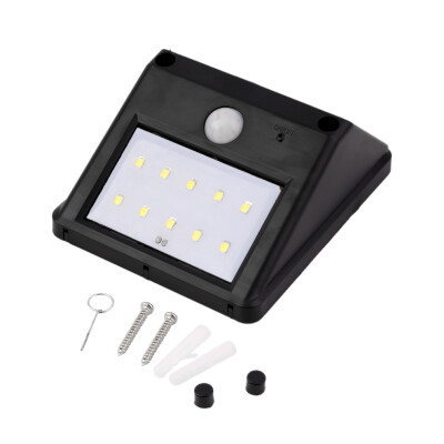 

10-LED Solar Power Motion Sensor Wall Light Outdoor Waterproof Garden Lamp