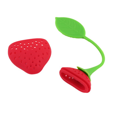 

New Fruit Strawberry Shape Silicone Tea Infuser Strainer Herbal Spices Leaf