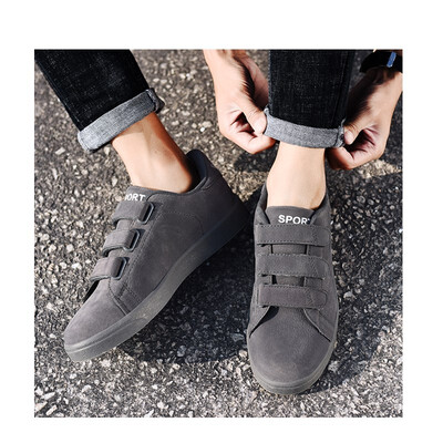 

45 Fashion 2018 new velcro shoes mens casual shoes Korean version of the trend of wild canvas shoes tide shoes