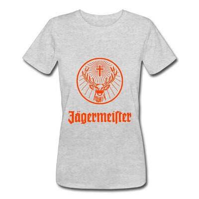 

Womens Cotton Short-Sleeved T-Shirt Personality Fashion Custom Jagermeister Ash