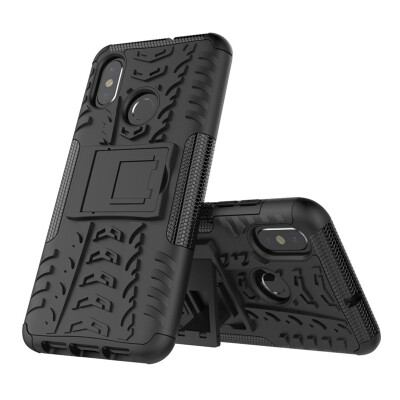 

Fivice Xiaomi MI 8 Case TPU anti-fall tire pattern back clip bracket phone case