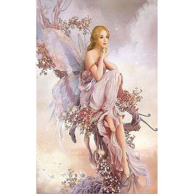 

UpperX 5D Fairy Butterfly Rhinestone Painting Home Decor Diamond Painting Fairy With Cross Stitch Pattern Diamond Embroidery