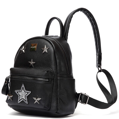 

PLOVER ladies shoulder bag fashion casual star rivets wild shoulder bag P16202L101J black