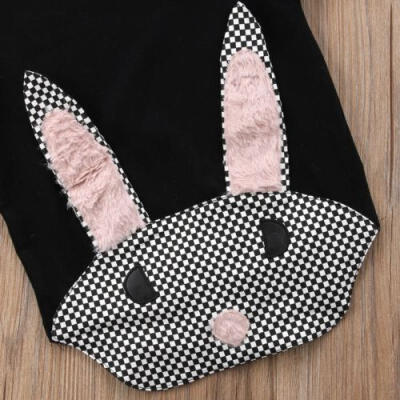 

Pretty Toddler Kid Baby Girl Cute Short Sleeve Rabbit Dress Home Clothes Summer