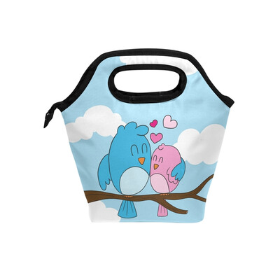 

Lunch Bag Bird Lover 1 Tote Travel Picnic Insulated Handbags Portable Zipper Lunch Bag Box