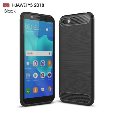 

Goowiiz Phone Case For Huawei Y5 2018Y5 Prime 2018Honor 8E Lite Enjoy7 Play Fashion Slim Carbon Fiber Silicone Prevent falling