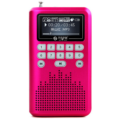 

See me here LV290 metal portable card loudspeaker big screen night view of the elderly radio mini stereo pearl red