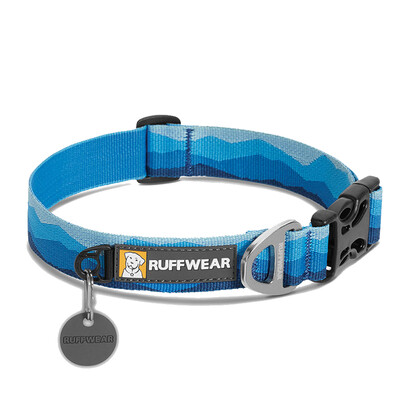 

Ravelwell RW live collar soft material explosion-proof rushing colorful dog collar pet collar small medium&large dog collar blue mountain  US imports