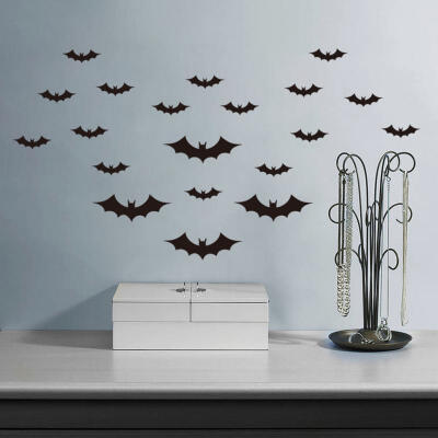 

Black BATS Wall Art Decals Vinyl Sticker Kids Children Room Mural Window Decor