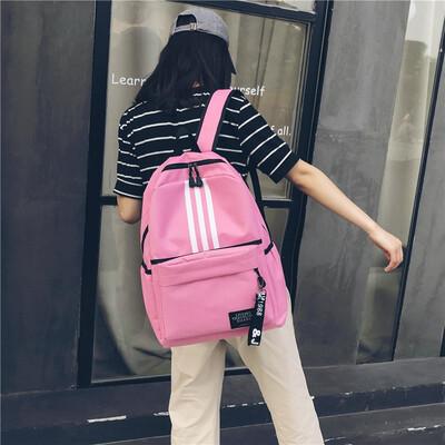 

Canvas Large Capacity Backpack Korean Edition New Pattern Printing Womens Shoulder Bag Travel Shopping Backpack