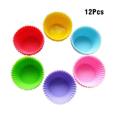 

12Pcs 7cm DIY Chocolate Cake Puff Mold Egg Tart Mould Muffin Cups Jelly Pudding Mold Home Baking Tool Cake Decor