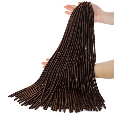 

20" Two Ombre Braiding Hair Extension Faux Locs Synthetic Crochet One Piece Hair Braids 100g