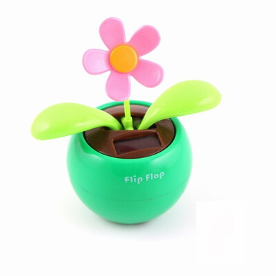

New Solar Power Flip Flap Dancing Flower Toy For Car or Desk Gift