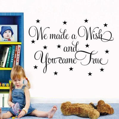 

We made a wish And You came True kids baby nursery vinyl wall sticker quotes