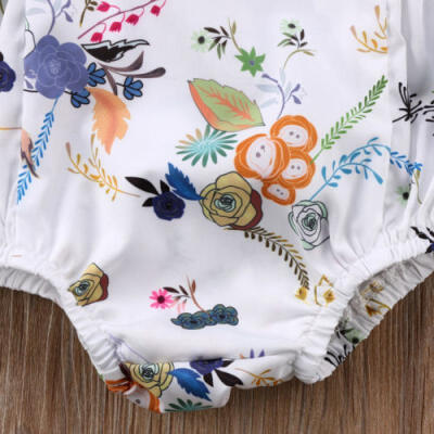 

UK Stock Newborn Baby Girl Floral Romper Jumpsuit Bodysuit Clothes Outfit Summer