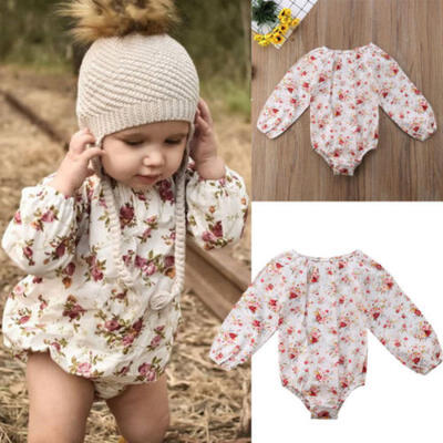 

Infant Newborn Baby Girls Floral Playsuit Sunsuit Summer Clothes Rompers Outfit