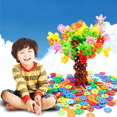 

Красочный 108pcs DIY Снежинка головоломки строительные блоки Детские Детские образовательные игрушки