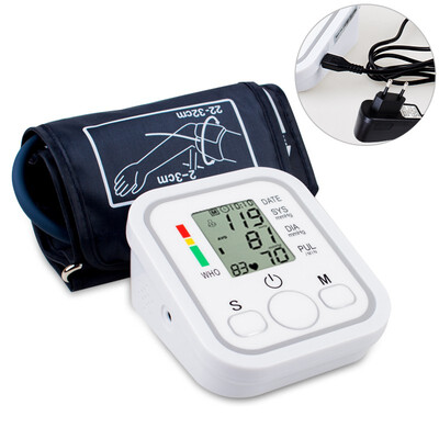 

Automatic Digital Upper Arm Blood Pressure Monitor Heart Beat Rate Pulse Meter Tonometer Sphygmomanometers pulsometer