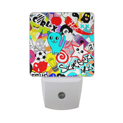 

ALAZA LED Night Light With Smart Dusk To Dawn SensorFlamingos Flowers Plug In Night Light