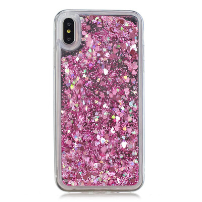 

Fecoprior Back Cover For iPhone  Max Case Mirror Glitter Liquid Quicksand Shining Dynamic Fundas Coque Celulars Capa