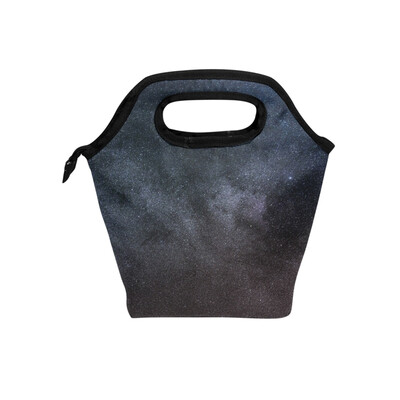 

Insulated Lunch Tote Bag Starry Sky Travel Picnic Lunch Handbags Portable Zipper Lunch Bag Box