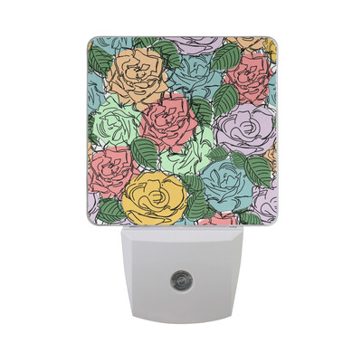 

ALAZA LED Night Light With Smart Dusk To Dawn SensorDoodle Dice Black Plug In Night Light