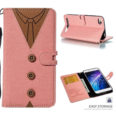 

MOONCASE Millet red rice 5A stitching embossed mens leather case - powder