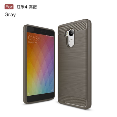 

Goowiiz Phone Case For Xiaomi Redmi 44 Pro4 Prime4sNote 3 Fashion Slim Carbon Fiber TPU Soft Silicone Prevent falling