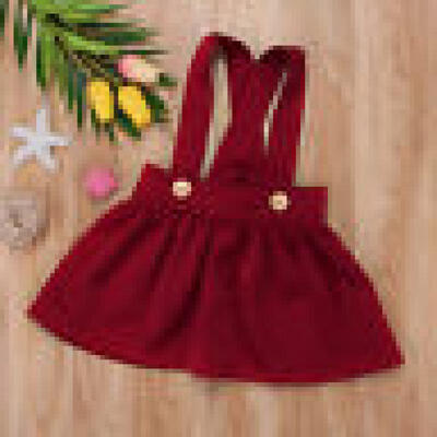 

AU STOCK Kids Baby Girls Suspender Skirt Overalls Dress Outfits Party Clothes