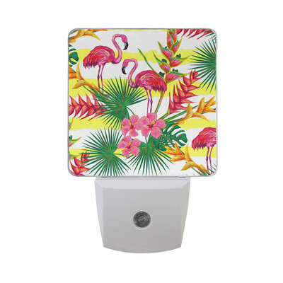 

ALAZA LED Night Light With Smart Dusk To Dawn SensorFloral Pattern Peony Plug In Night Light