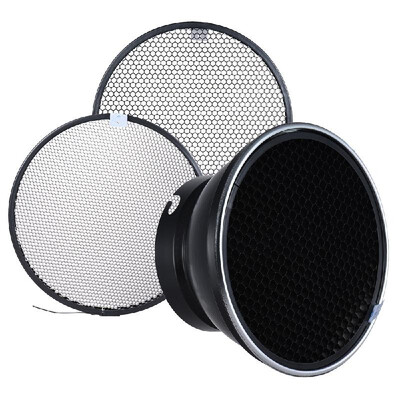 

7" 180mm Elinchrom Mount Standard Reflector Diffuser Shade Lamp Shade with 20¡ã 40¡ã 60¡ã Honeycomb Grids for Elinchrom Mount St