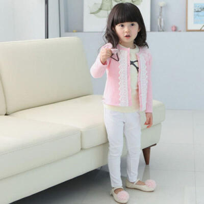 

Toddler Baby Girl Kid Button Lace Cardigan Jacket Coat Long Sleeve Outwear Tops