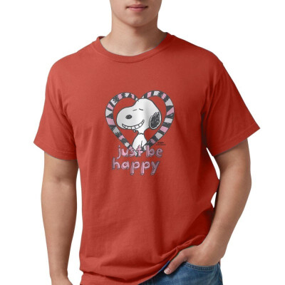 

CafePress - Snoopy Just Be Happy - Mens Comfort Colors Shirt