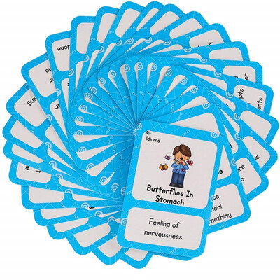 

32pc-English Proverb Idioms Flash Cards-English word learning card&pocket size flash card for Preschool children