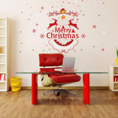 

AU Christmas Ornaments Xmas DIY Wall Art Decal Decor Vinyl Sticker Gift Mural