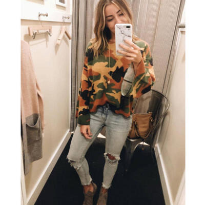 

Women Ladies Summer Loose Tops long Sleeve T Shirt Blouse Casual SIZE -XL