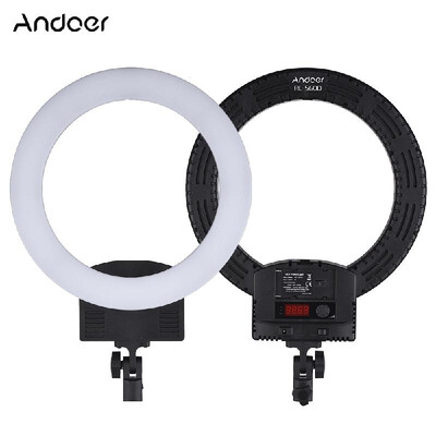 

Andoer RL-560D 12inch LED Ring Light Bi-color 3200K-5600K Dimmable for DSLR Camera Smartphone Youtube Photo Self-portrait Video Sh