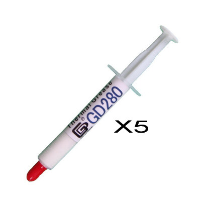 

GD Brand 5 Pieces GD280 Thermal Paste Grease Silicone Heat Sink Compound White Net Weight 3 Grams For CPU Cooler Fan Syringe SY3