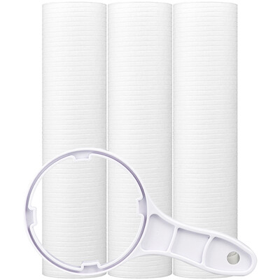 

Jia Pei FC-03BPP PP cotton filter 3 10-inch set of pure water machine ultrafiltration filter water purifier filter wrench white