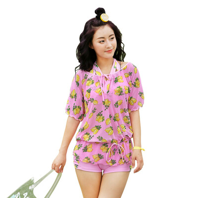 

Qihai QIHAI 6302-3 new steel care together bikini hot spring Korean swimwear ladies small chest was thin bikini three-piece m