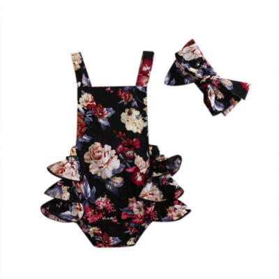 

AU Toddler Newborn Infant Baby Girls Floral Romper Bodysuit Clothes Outfits