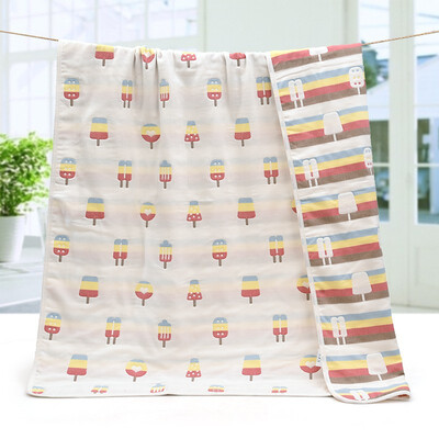 

80 Cotton Knitted Gauze Jacquard Children Covered by Super Soft&Cute Square Baby Children Quilt Towel