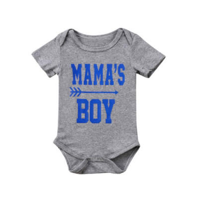 

Newborn Baby Mamas Boy Cotton Clothes Jumpsuit Romper Bodysuit Sunsuit Outfit I