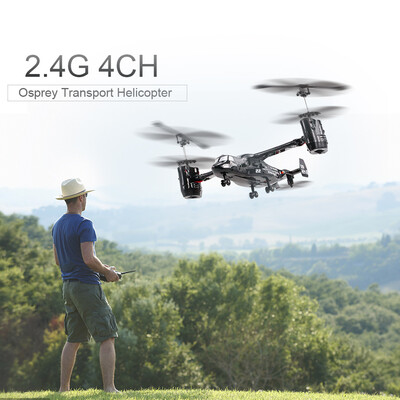 

2019 New Remote Control Osprey Helicopter 24G 4CH Dual Axis RC Drone with Double Gyro And Headlamp for Cool Kids Toy