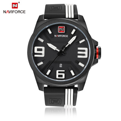 

NAVIFORCE 2017 Fashion Silicone Strap Sports Men Watches Quartz Water-Proof 3D Dial Casual Wristwatch Masculino Relogio Box