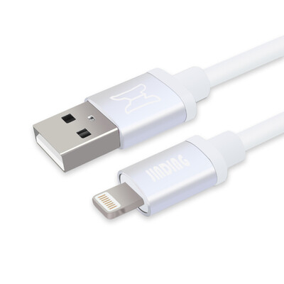 

JINDING JD-P013 Яблочный кабель данных iphone мобильный телефон быстрый заряд USB-кабель для передачи данных iphone5 / 6s / 7 Plus / SE / ipad air mini 1,5 м белый